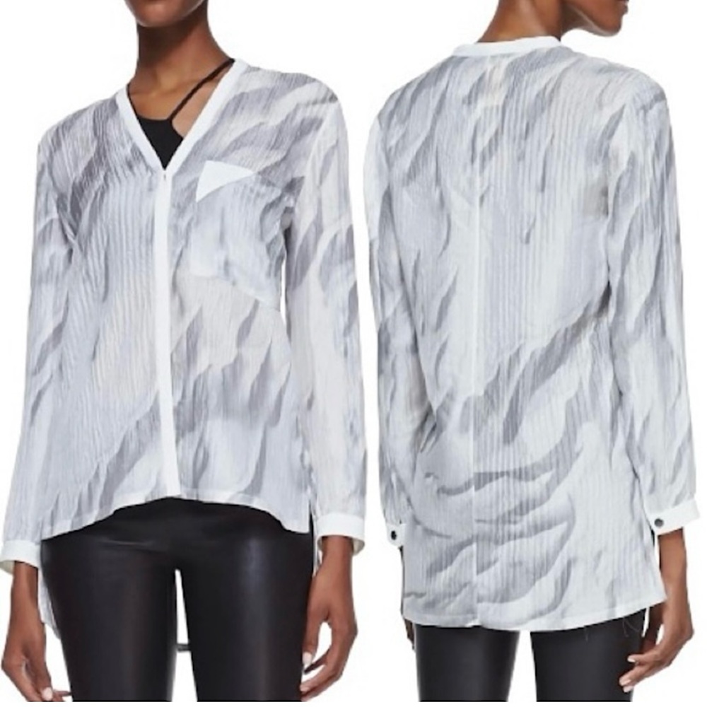 Helmut Lang “Mars” printed blouse